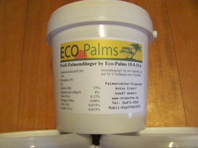 Profi-Palmendünger Ecopalms mit den besten Spurenelementen - Grünpflanzendünger 1 kg.